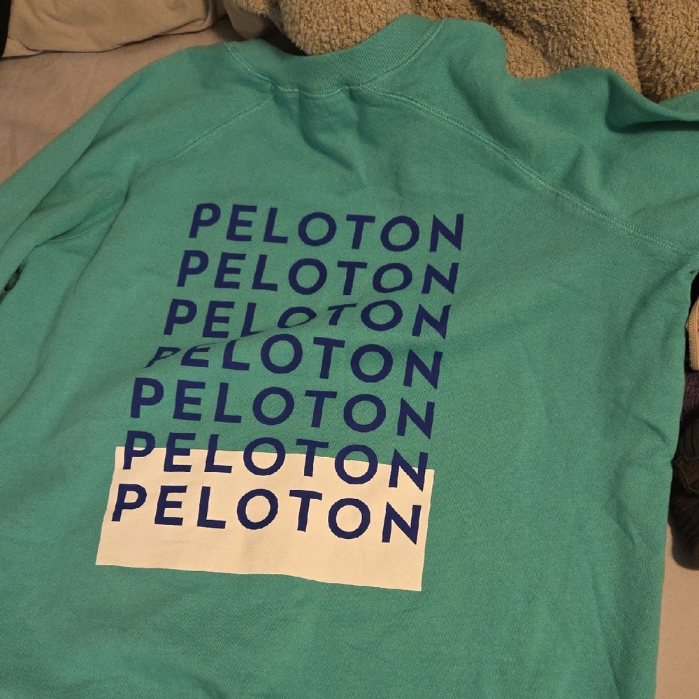 Peloton Aqua Sweatshirt with Blue Logo